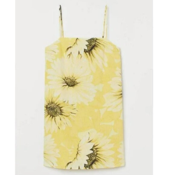 H&M | Cotton Sunflower Dress | Light Yellow | Size S | NWOT​​ - Picture 2 of 5